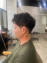 ソイクフ 高田馬場店(SOY-KUFU)&nbsp;黒髪刈り上げショートマッシュレイヤー韓国風ニュアンスパーマ