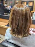 20代30代かわいい切りっぱなしくびれボブ