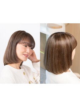 髪に悩みが増え始める大人女性から圧倒的支持*白髪を活かした白髪ぼかしカラーが◎[栄/久屋大通/学割U24]