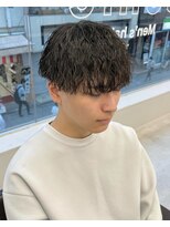 ジーニー 新百合ヶ丘(Genie)&nbsp;ダークアッシュニュアンスパーマ韓国マッシュベリーショート