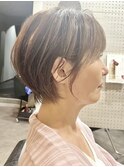 白髪ぼかし/大人ショートカット