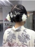 浴衣アレンジ ツインアレンジ ツインおだんご