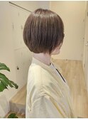 ショートボブ前髪ありイメチェン20代30代40代50代水素カラー