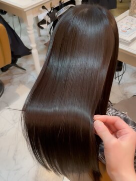 ロンド 銀座(Lond) Shina★ 黒髪ココアベージュ小顔レイヤー髪質改善縮毛矯正15