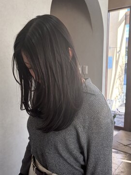 サロンエフ(salon f) シアーブラック×ナチュラルレイヤー