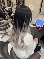 プライズ 池袋店(prize) バレイヤージュシールエクステ/ブリーチなしカラー/池袋エクステ