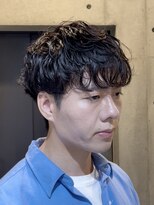 ブルニール 中崎町(BLEUNIR) シャドウパーマ 無造作 韓国メンズ シースルーマッシュ