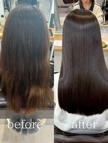 ネリネ きてみてまつど通り店(Nerine)&nbsp;髪質改善縮毛矯正/ビフォーアフター/癖毛改善