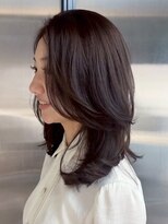 シオン(shion) 顔周りレイヤーミディアム韓国ヘアウルフレイヤー_ba592951