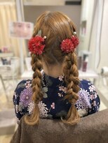 ヘアセットサロンコト(Hair Set Salon KOTO) ツイン編みおろしヘアアレンジ