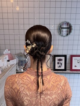 ヘアー アレス(hair ales) ヘアセット ヘアアレンジ 結婚式ヘア お呼ばれヘア カチモリ