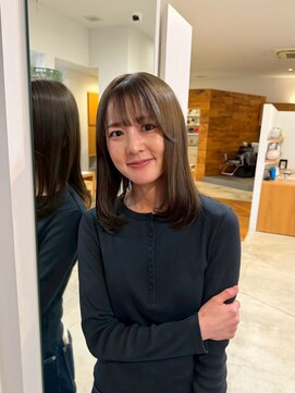 カノエ 山口小郡店(canoe) オリーブブラウン×レイヤーカット
