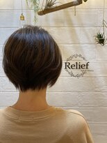 リリーフ(hair&beauty Relief) 【Relief】くびれがポイントの大人ショートボブ