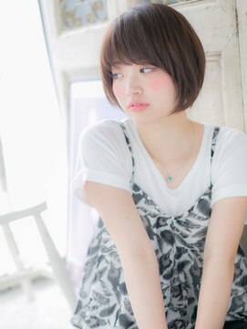 モッズ ヘア 福岡姪浜店(mod's hair) *mod's姪浜*…オリーブカラー☆前下がり小顔ナチュラルボブd