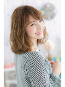 ミック ヘアアンドビューティー 大山店(miq  Hair&Beauty) 大人かわいい暖色系カラーオンブレ外国人風ふわミディb