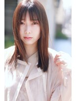 アンレーブ(UNREVE) パツっと重めストレート×ナチュラルアッシュ