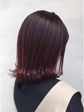 リィリ バイ ロダット 横浜(rili by LODAT) ピンクパープル×外ハネスタイル【rili横浜】