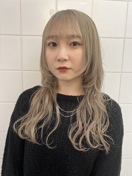 デート 下北沢(DATE) ウルフ＋ベージュカラーダブルカラーケアブリーチミルクティー