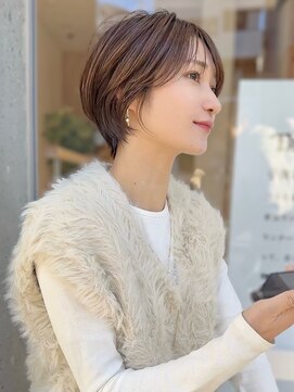 アイドットプラス 表参道(i.+omotesando) 前髪あり小顔つや髪顔まわり簡単スタイリングショートボブヘア