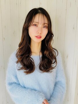 アグ ヘアー ボタン 札幌琴似店(Agu hair button) 《Agu hair》薄めおろしバング×numberA.ケアオイルスリーク