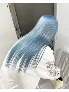 ヲタク(wotaku.) ペールブルー水色カラーブルーシルバーハイトーンカラーブリーチ