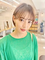 ロシェ 横浜店(loche)&nbsp;ウェットヘアオリーブベージュ×ブリーチなしダブルカラー×横浜