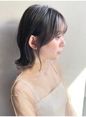 イメチェンエアリーカール外ハネボブこなれヘアワイドバング