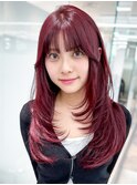 ロング顔周りレイヤー美髪韓国ヘア_9967