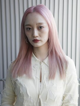 ソル バロール 表参道(SOL .valor) ハイトーンカラー顔周りレイヤーブロンドペールピンクシルバー