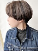【morio原宿】アンブレラカラーピンクベージュマッシュショート