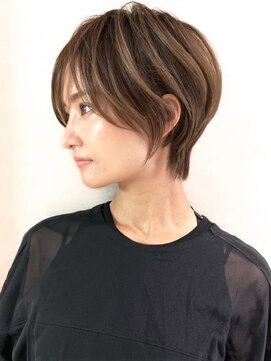 ゴカン バイ ジル ブラン 名古屋(Gokan by JIL BLAN) ハイライトバレイヤージュダブルカラーショートカット30代40代