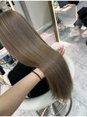 ミディアムヘア暗めカラー/デザインカラー/フェイスフレーミング