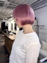 ユーリカ(Eurica)&nbsp;ピンクカラー/切りっぱなしボブ/堀江美容室/Eurica