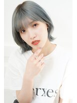 ユラギフロムユイマァル 水島店(YURAGI from YUIMARL)&nbsp;20代30代ショートボブアッシュカラーハイトーン岡山ブリーチ