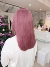 ミント(minto)&nbsp;ミルキーピンクカラー髪質改善ブリーチ＆ダブルカラー20代ツヤ髪