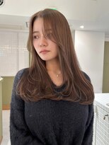 エミィ(emme)&nbsp;【emme×石崎 】オリーブベージュ×ロングレイヤー