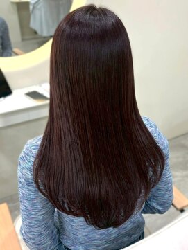 ユニバイリサ 天神大名店(uni by risa) ストレート ダークブラウン 透明感カラー レイヤーカット 美髪