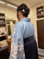 ヘアメイク エクルール(HairMake equroole)&nbsp;卒業式のヘアセットと袴、サイドは編み込みシニヨンです！