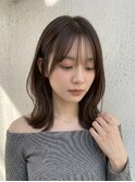 似合わせミディ×透明感ブラウン