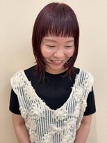 美容室ヒラトヤ 都南店&nbsp;レイヤーカットイヤリングカラー暖色系カラーくびれヘア