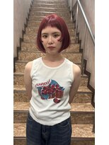 ローリー ヒロシマ(RoLLy hiroshima)&nbsp;赤髪ボブ×ザグザグバング