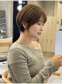 大人ボブ/ダークグレー/髪質改善/白髪ぼかし/ショートカット登戸