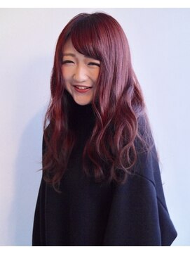 赤髪ロングスタイル L ヘアメイク オブジェ Hair Make Objet のヘアカタログ ホットペッパービューティー