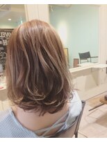 ラべリー 池袋(LOVELEY)&nbsp;お客様style3 LOVELEY 3Dカラー ミルクティーベージュ 古川