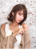 【HAIRAS】20代30代40代50代Cカーブ小顔外ハネボブ