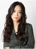 うるツヤ黒髮ウェーブ