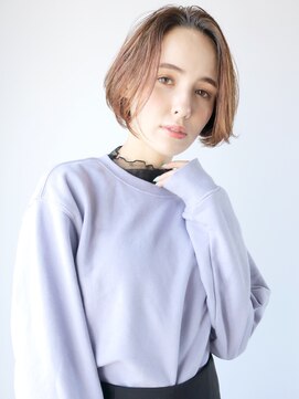 アルバム 銀座(ALBUM GINZA) ナチュラルショート_ウェーブパーマフォギーベージュ_27386