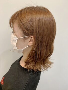 ジーナ 札幌(Zina) 【Zina SAPPORO】ミディアム×オレンジベージュ