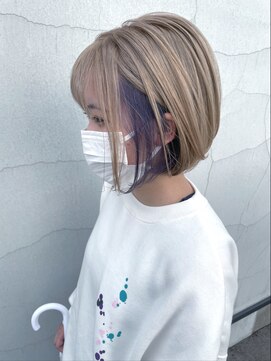 フェーディン(fa/din) ペールベージュ×イヤリングパープル