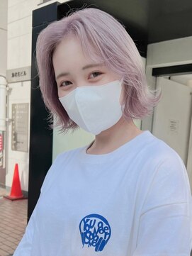 ベレーザシェルト(Beleza scelto) ba1171_透明感ピンクアッシュロブヘアボブウルフAラインボブ